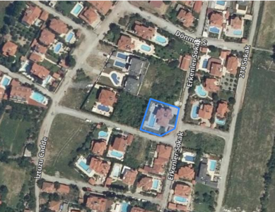Location of Villa Scotville in Dalyan